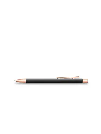 FABER-CASTELL | Neo Slim Bolígrafo de metal negro con oro rosa | 